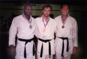 Artur Poczwardowski, Ph.D. (center), winner of a gold medal in open category at Utah Summer Games in 1994